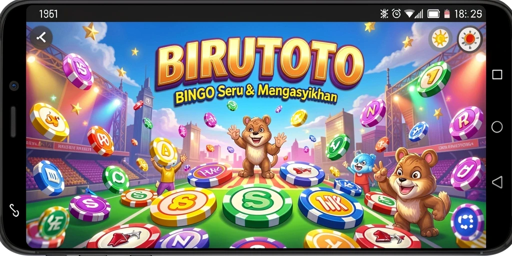 Screenshot gameplay BIRUTOTO yang menampilkan suasana permainan Bingo.