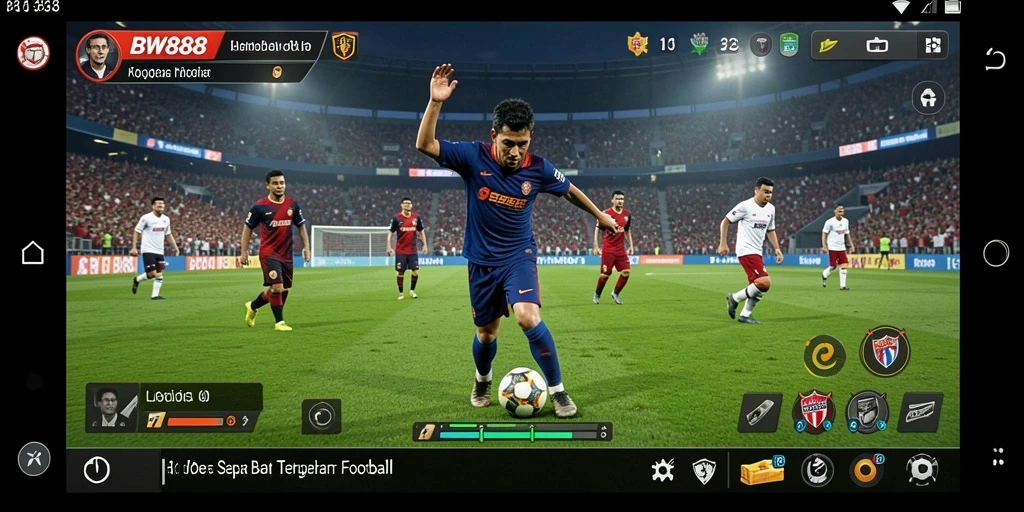 Tampilan gameplay BW888 yang mendebarkan saat bertanding di lapangan.
