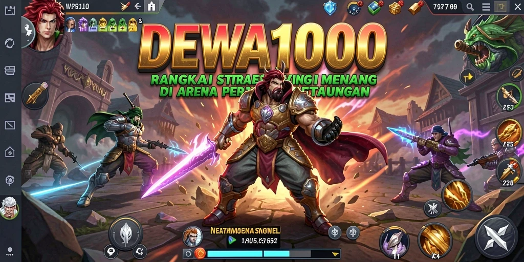 Tampilan gameplay menarik dengan pertarungan strategi intens
