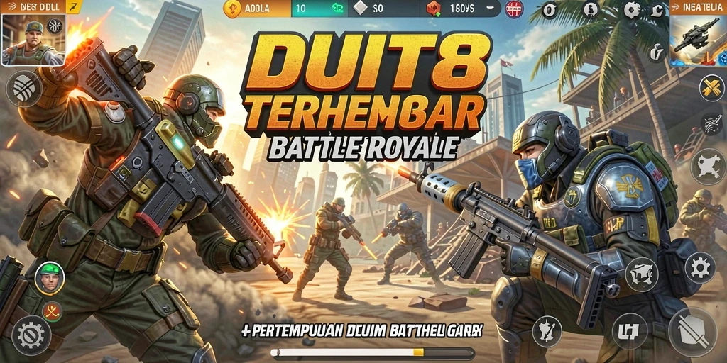 Gameplay seru dan menegangkan dalam pertempuran Battle Royale di DUIT8.