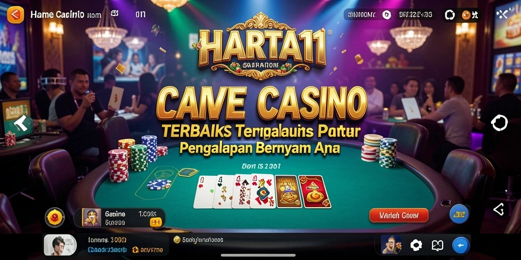 Tampilan gameplay HARTA11 dalam suasana kasino yang menegangkan.