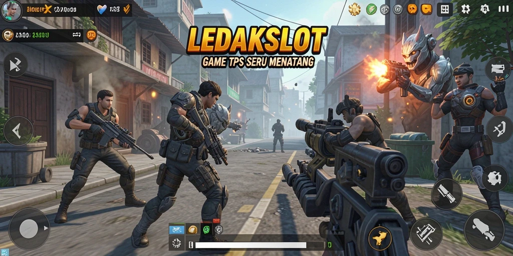 Tampilan gameplay LEDAKSLOT yang penuh aksi dan tantangan TPS.