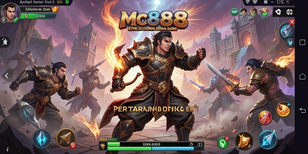Screenshot gameplay MC888 menunjukkan aksi pertarungan yang seru.