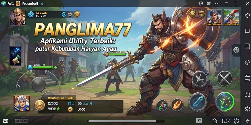 Tampilan antarmuka PANGLIMA77 yang sederhana dan efisien.