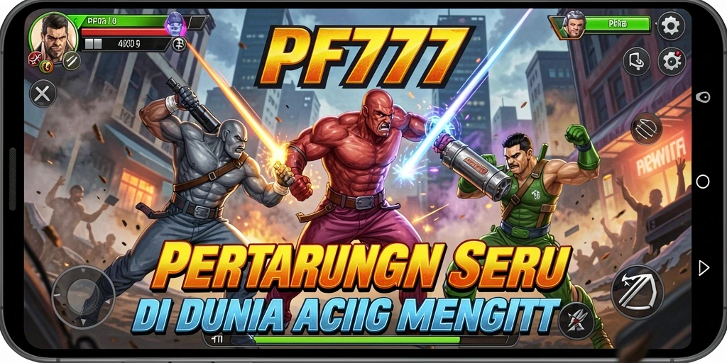 Screenshot menunjukkan aksi mendebarkan dalam permainan PF777.