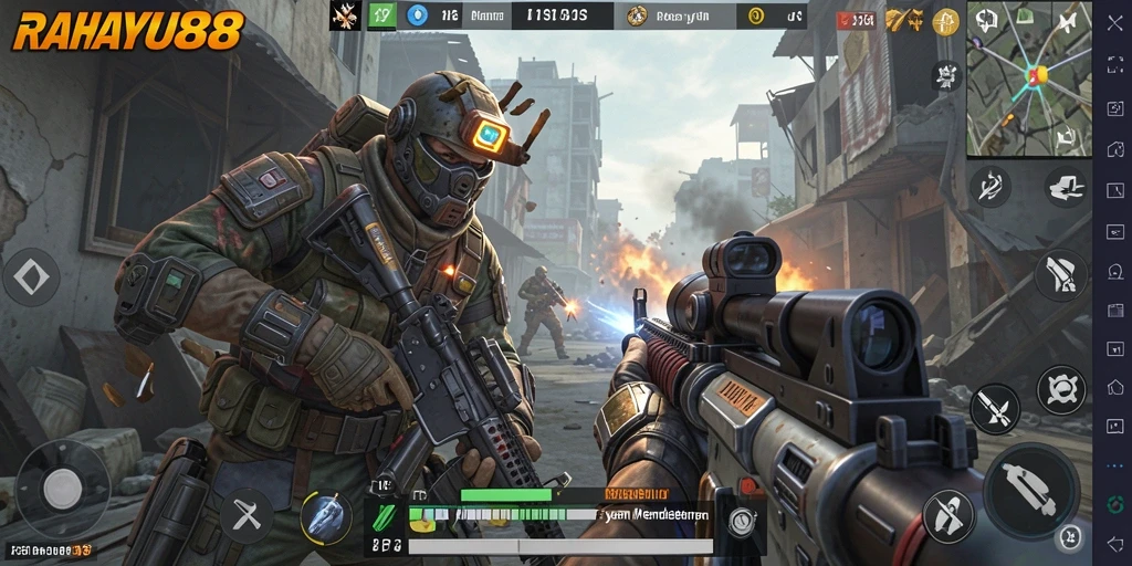 Tangkapan layar RAHAYU88 menampilkan aksi FPS yang mendebarkan.