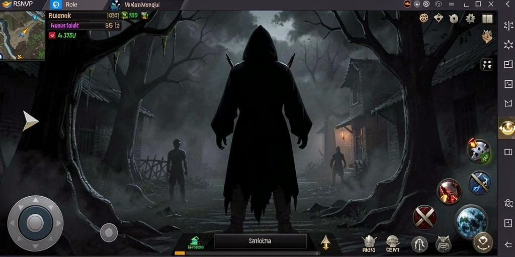 Screenshot menampilkan suasana mencekam di dalam game Horror.